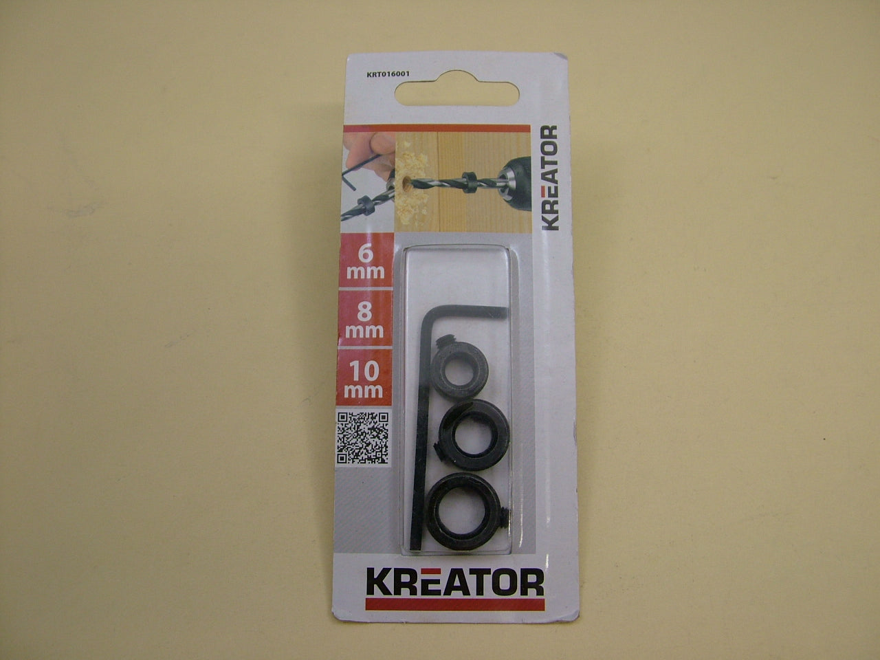 Depth setting stop rings for dowel drilling 6,8,10mm set of 3