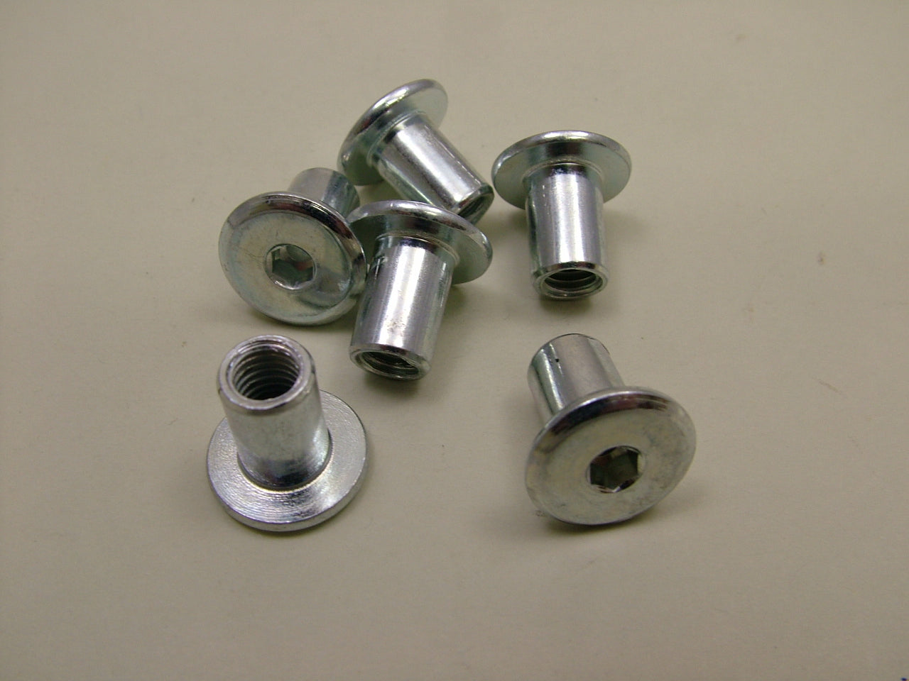 Sleeve nut threaded M6 for furniture, bed bolts