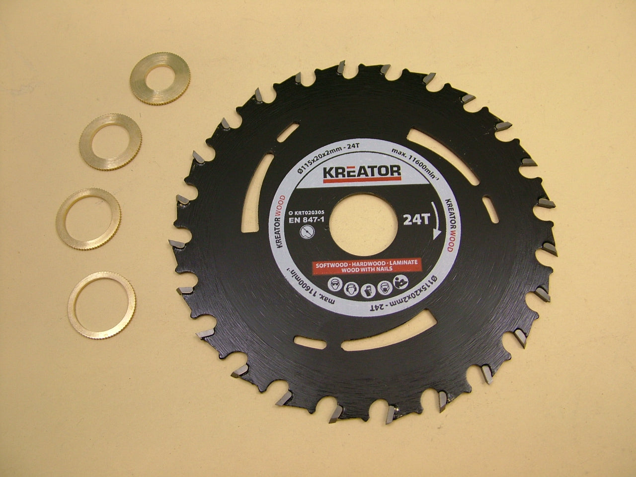 Circular saw blade wood with nails 115mm 24 teeth