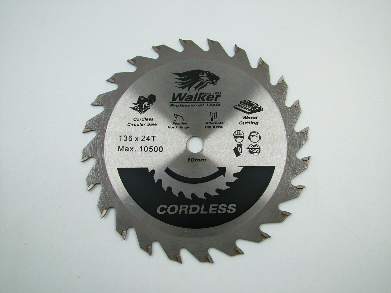 Circular saw blade cordless thin kerf 136mm 24 teeth 10mm bore