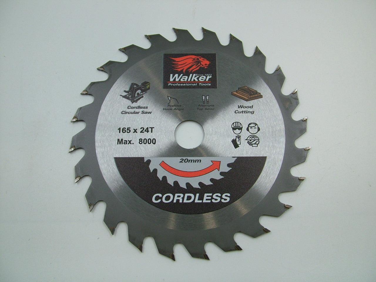 Circular saw blade professional quality 165mm 24 teeth 20mm bore