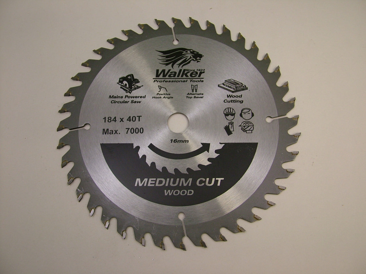 Circular saw blade professional quality 184mm 40 teeth 16mm bore