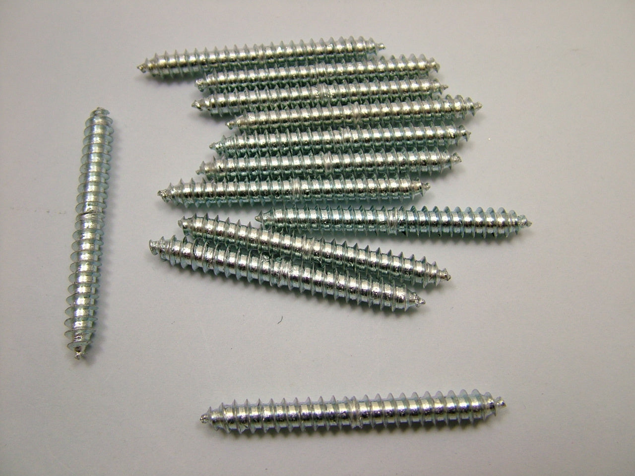 Double ended woodscrew dowel No.12 x 2" wood to wood connector screw Pack of 10