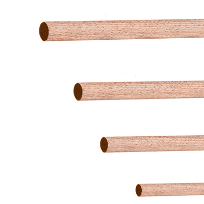 Hardwood grooved dowel rod 80cm long 16mm diameter